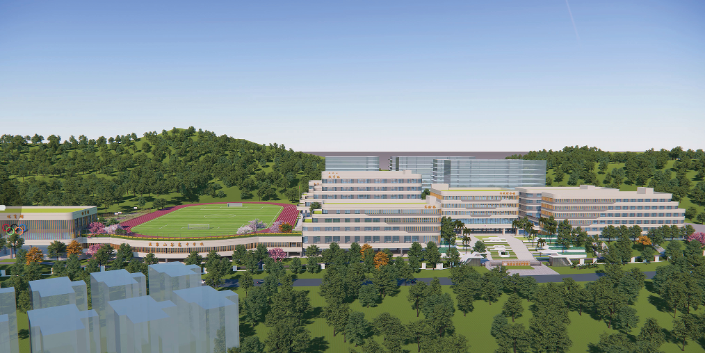 溫泉山谷國(guó)際康旅城普通高中學(xué)校建設(shè)項(xiàng)目1#學(xué)生宿舍樓、2#行政辦公樓、3#實(shí)驗(yàn)樓、4#教學(xué)樓、5#食堂、6#體育館主體結(jié)構(gòu)全面封頂